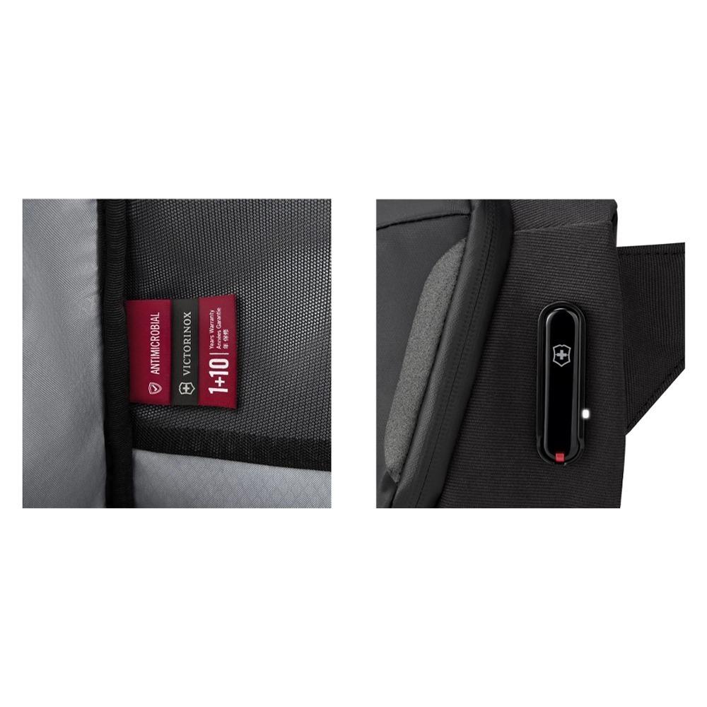 VICTORINOX 瑞士維氏 Touring 2.0 斜背包 11x30x17cm 灰/黑 612127/612128-細節圖6