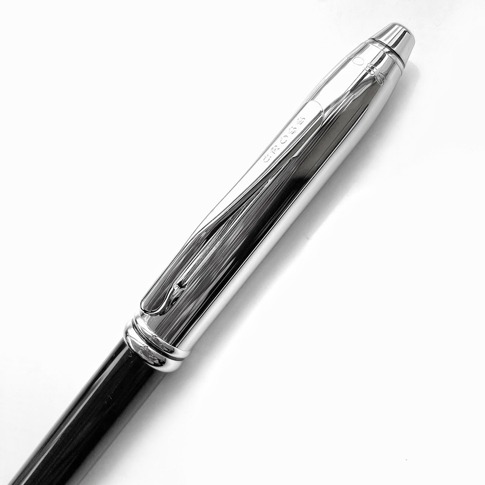 CROSS Townsend濤聲系列 亮鉻黑琺瑯 原子筆 AT0042-9-細節圖2
