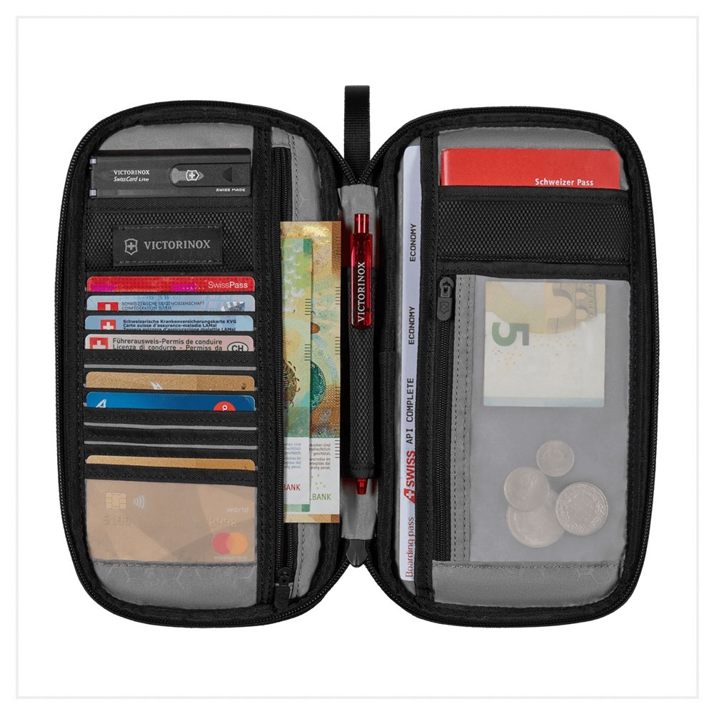 VICTORINOX 瑞士維氏 TA 5.0 直立式護照包 黑 610597-細節圖3