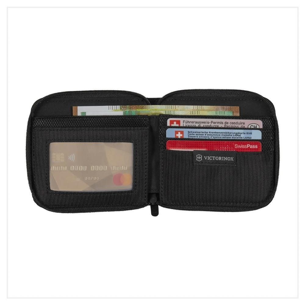 VICTORINOX 瑞士維氏 TA 5.0ㄇ字拉鍊皮夾RFID 610395-細節圖2
