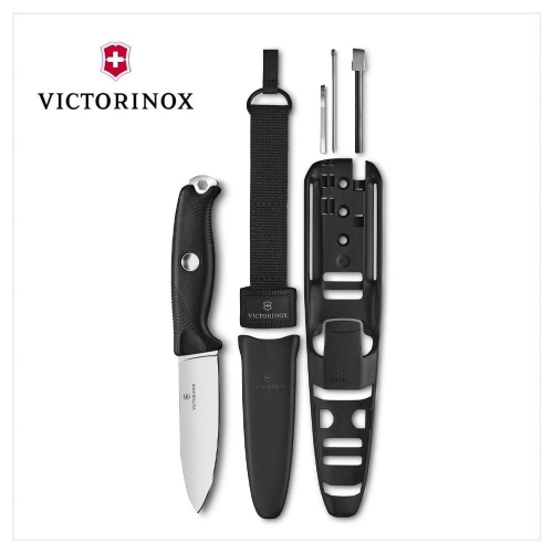 VICTORINOX 瑞士維氏 VENTURE PRO 戶外專業直刀 黑 3.0903.3F