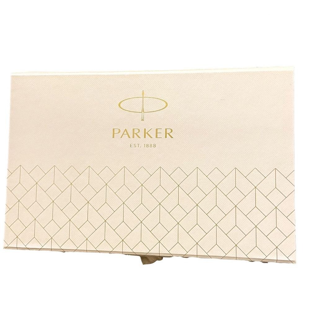 PARKER 禮盒 新威雅XL鋼筆 布筆套＋卡水 黑桿金夾-細節圖3