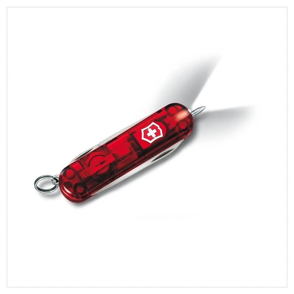 VICTORINOX 瑞士維氏 瑞士刀 Signature Lite 7用 58mm 透紅 0.6226.T-細節圖2