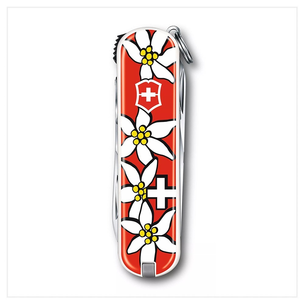 VICTORINOX 瑞士維氏 瑞士刀 Nail Clip 580 8用 65mm 瑞士國花 0.6463.840-細節圖2