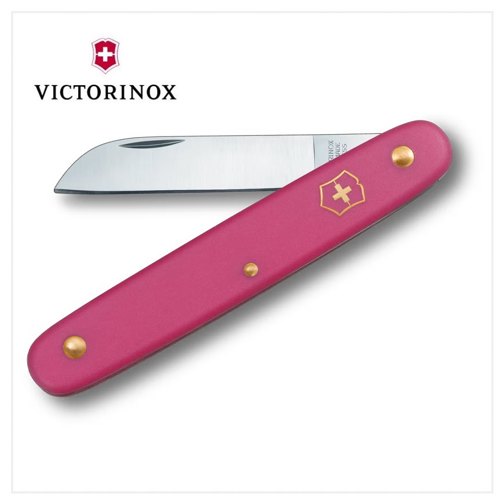 VICTORINOX 瑞士維氏 園藝 花卉刀 紅/黑/紫/藍/綠/粉 3.9050-細節圖8