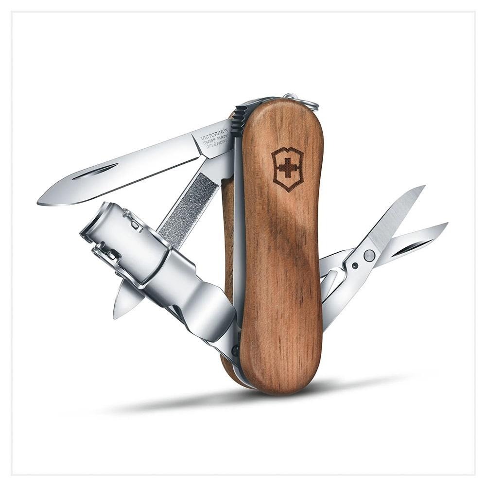 VICTORINOX 瑞士維氏 瑞士刀 Nail Clip Wood 580 65mm 0.6461.63-細節圖2