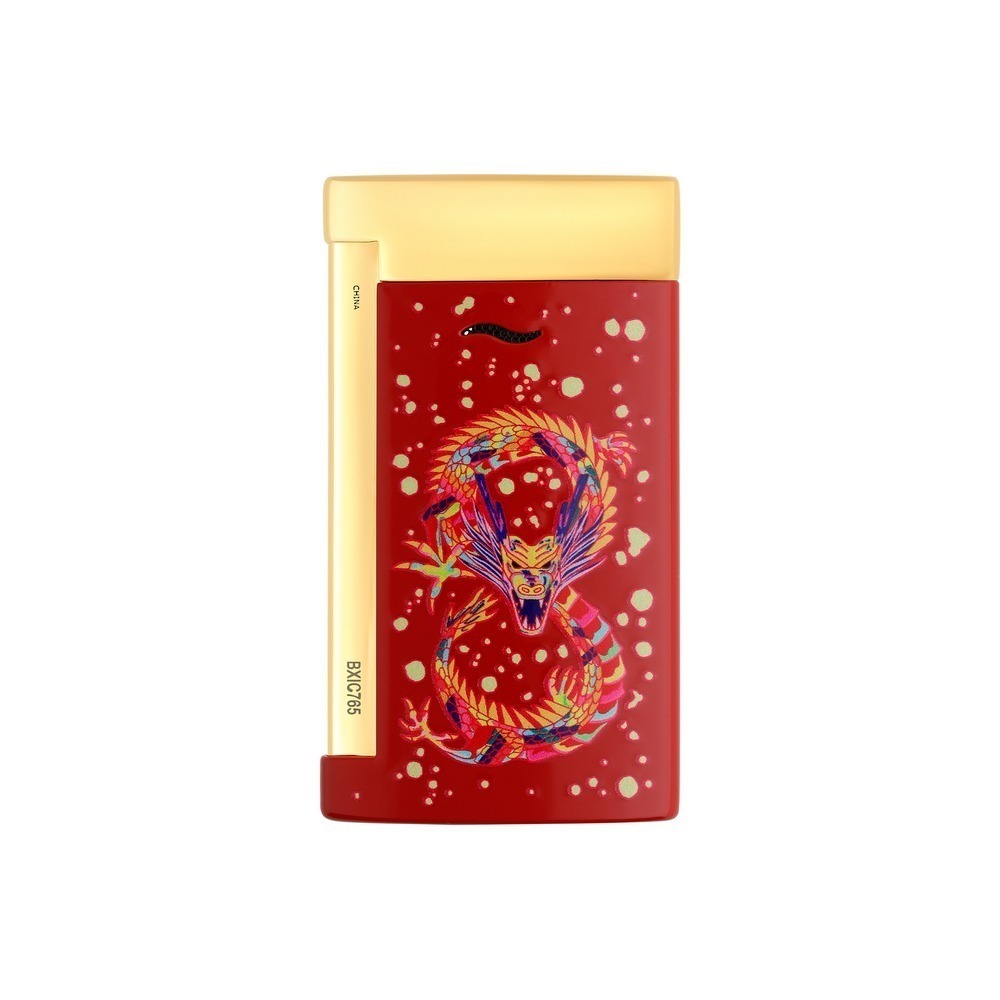 S.T.Dupont 都彭 SLIM7系列 打火機 龍 勃根地紅/黑 27776/27777-細節圖2