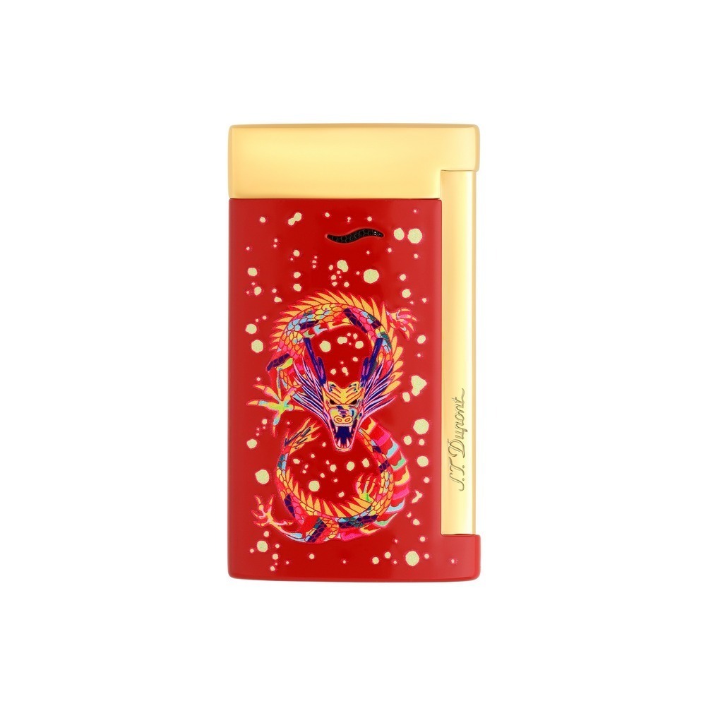 S.T.Dupont 都彭 SLIM7系列 打火機 龍 勃根地紅/黑 27776/27777-規格圖3