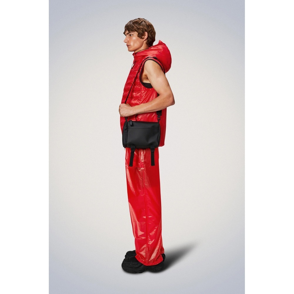 RAINS Texel Crossbody Bag W3 防水多功能隨身包(14260) Black-細節圖4