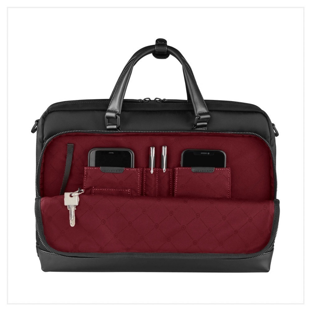 VICTORINOX 瑞士維氏 AlexNero系列 15.6吋電腦公事包 黑/海軍藍 611805/653670-細節圖3