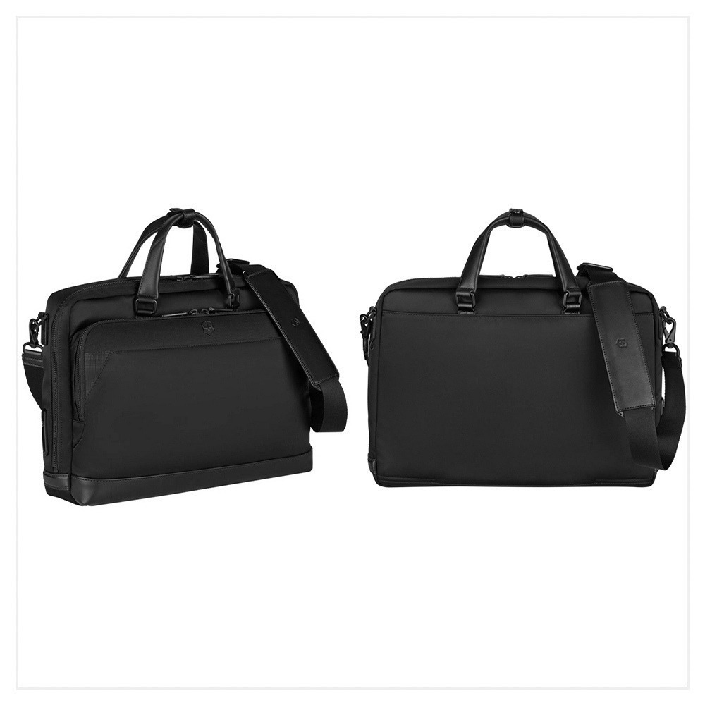 VICTORINOX 瑞士維氏 AlexNero系列 15.6吋電腦公事包 黑/海軍藍 611805/653670-細節圖6