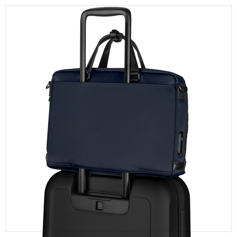 VICTORINOX 瑞士維氏 AlexNero系列 15.6吋電腦公事包 黑/海軍藍 611805/653670-細節圖11