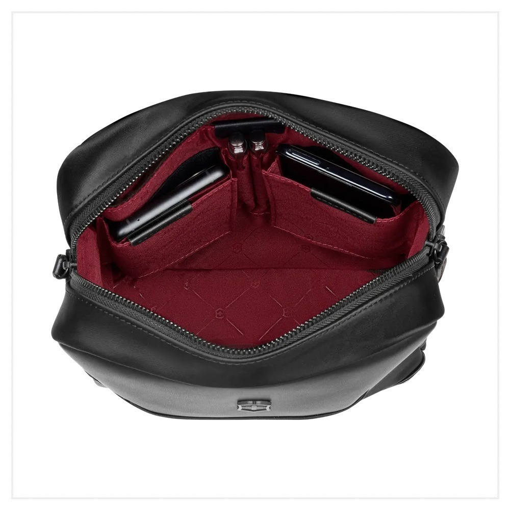 VICTORINOX 瑞士維氏 AlexNero系列 直式隨身斜背包 黑/海軍藍 612767/653674-細節圖5