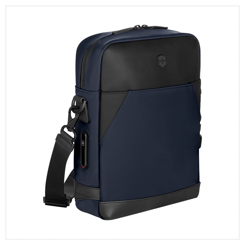 VICTORINOX 瑞士維氏 AlexNero系列 直式隨身斜背包 黑/海軍藍 612767/653674-細節圖8