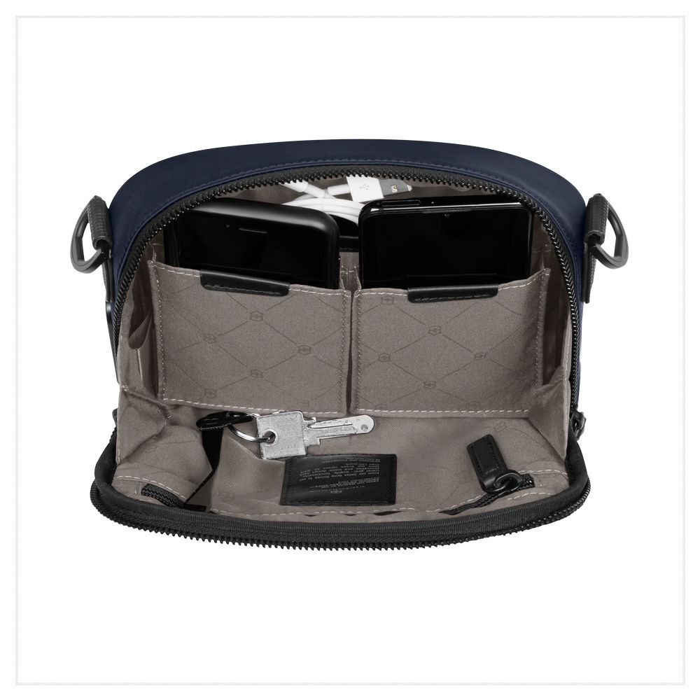 VICTORINOX 瑞士維氏 AlexNero系列 橫式隨身斜背包 黑/海軍藍 612768/653675-細節圖8