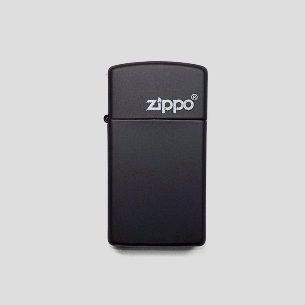 Zippo 黑烤漆Zippo Logo 小 打火機 1618ZL-細節圖3
