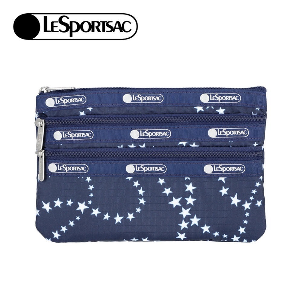 LeSportsac 2025夏季新品 3-Zip Cosmetic 三層拉鍊化妝包(7158)-規格圖11