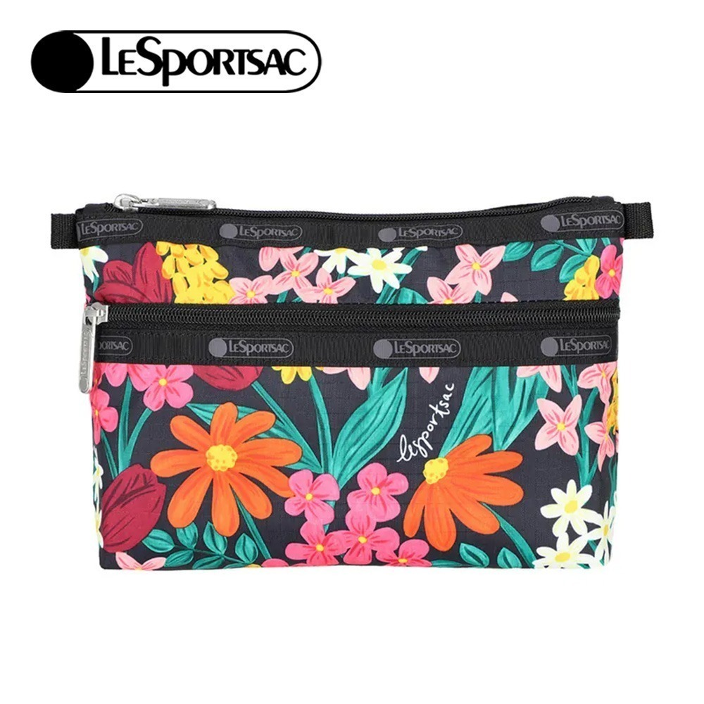 LeSportsac 2025夏季新品 Cosmetic Clutch 雙層拉鍊化妝包(7105)-規格圖11