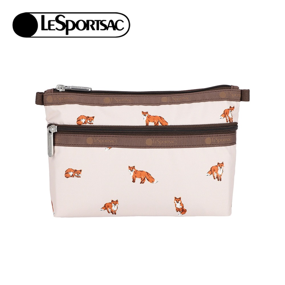 LeSportsac 2025夏季新品 Cosmetic Clutch 雙層拉鍊化妝包(7105)-規格圖11