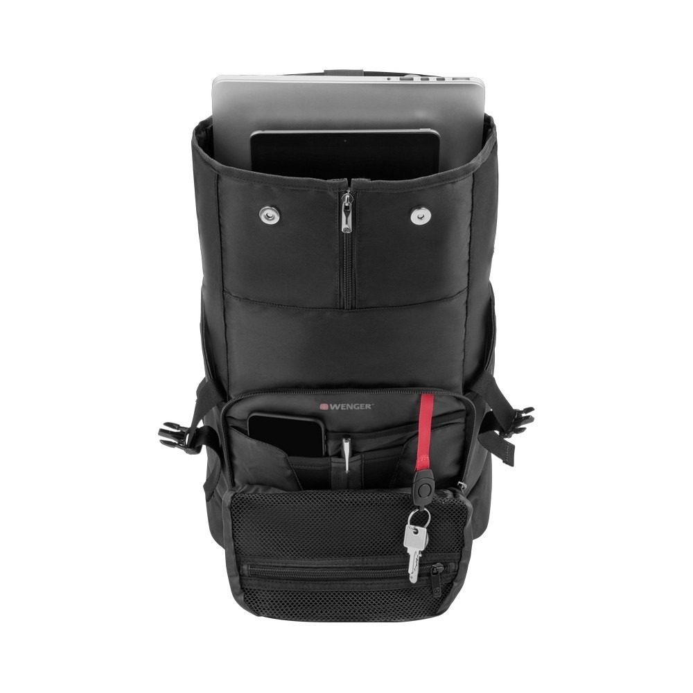 WENGER 威戈 16吋電腦後背包(48*31*17) 黑 611866-細節圖3