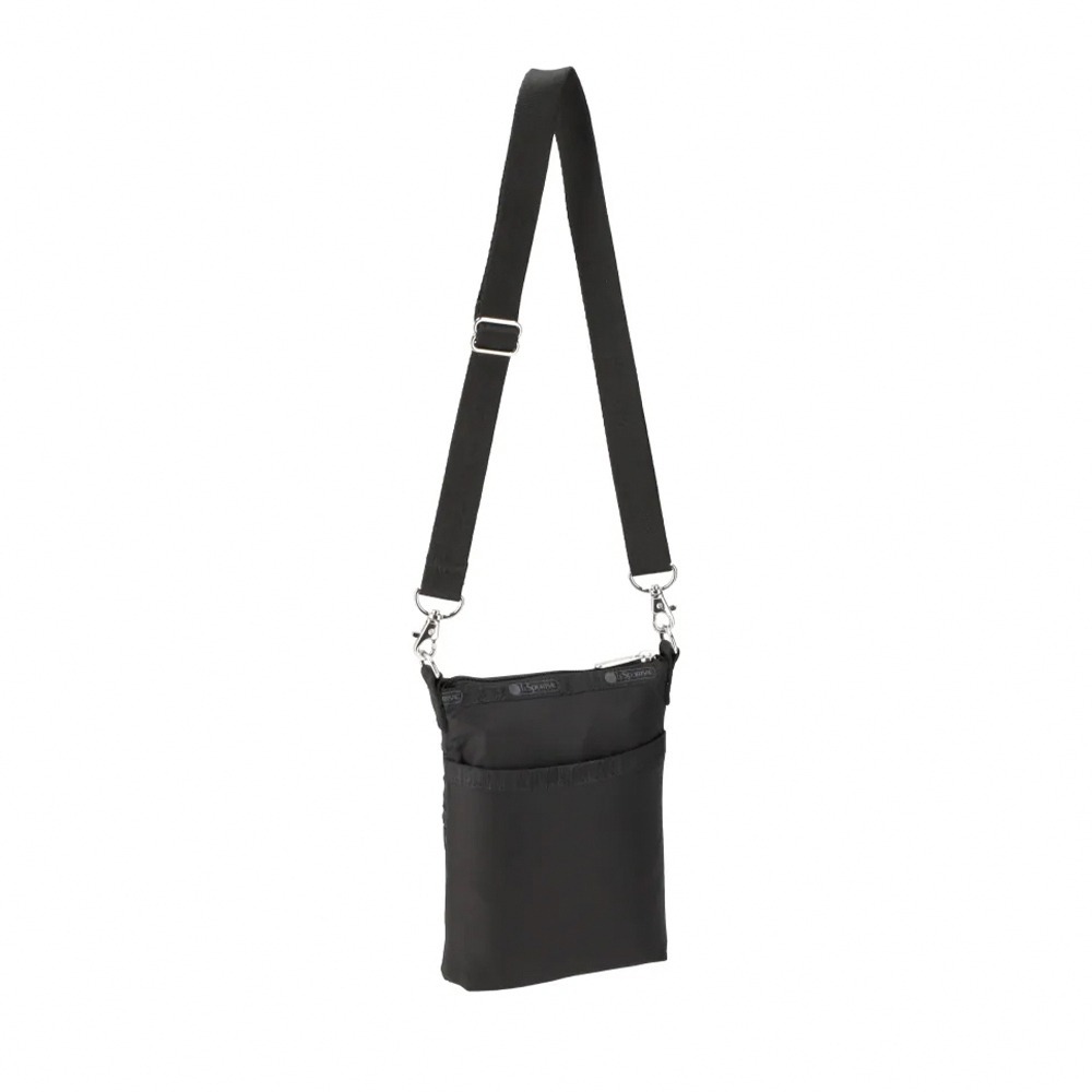LeSportsac 2025夏季新品 3-Zip Crossbody 三層拉鍊斜背包(4007) R086永恒黑-細節圖5