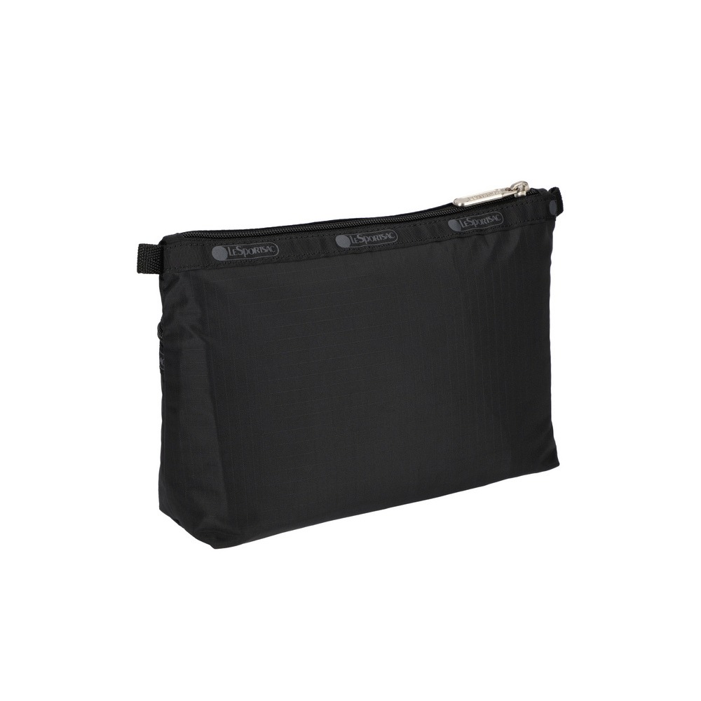 LeSportsac 2025夏季新品 Cosmetic Clutch 雙層拉鍊化妝包(7105) R086永恒黑-細節圖2