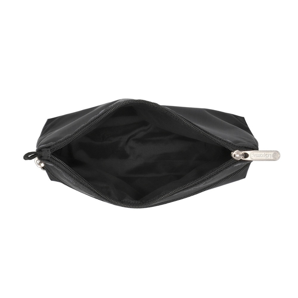 LeSportsac 2025夏季新品 Cosmetic Clutch 雙層拉鍊化妝包(7105) R086永恒黑-細節圖4