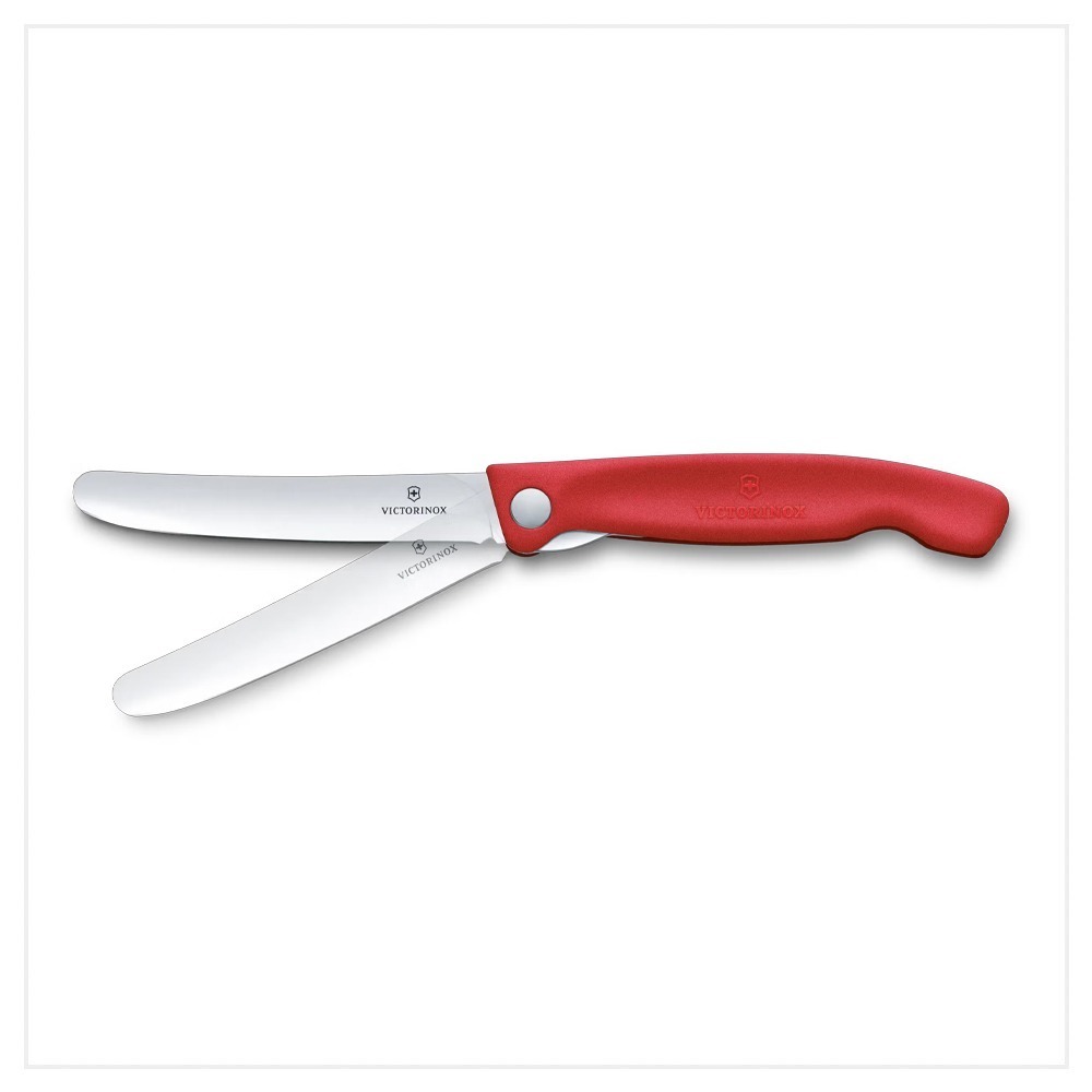 VICTORINOX 瑞士維氏黑砧板+折疊式蕃茄刀 野餐套組 紅/黑 6.7191.FC1/6.7193.F-細節圖4