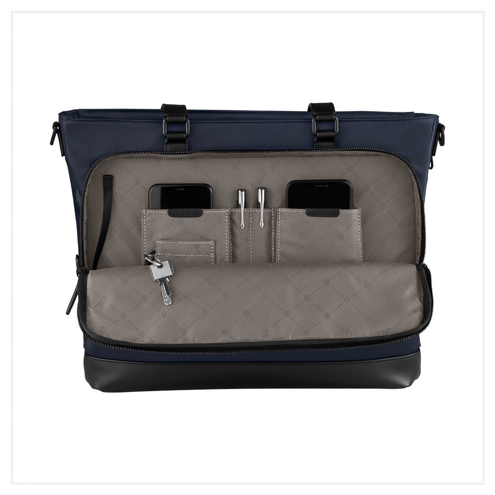 VICTORINOX 瑞士維氏 AlexNero系列 托特包 黑/海軍藍 611807/653672-細節圖3