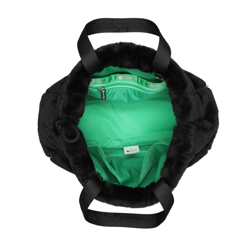 LeSportsac 2025冬季新品 FUR Drawstring Tote 羊羔絨抽繩托特包(3031)-細節圖6