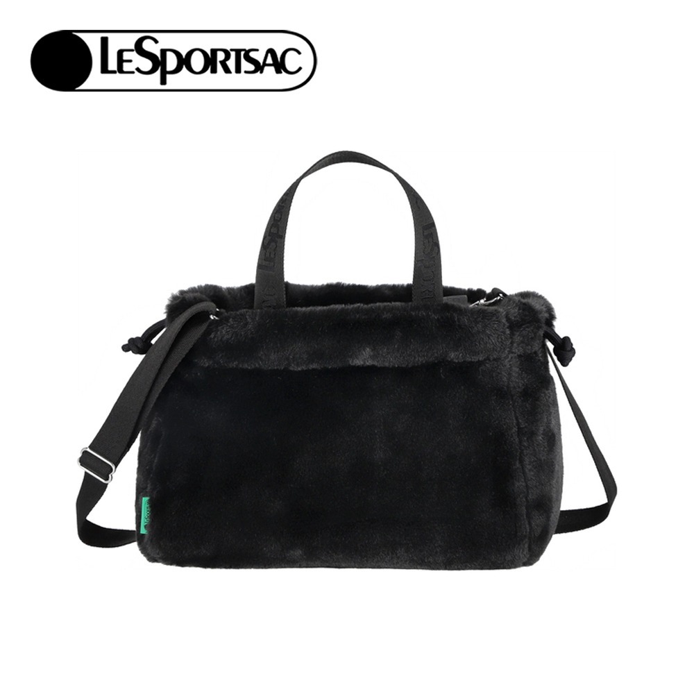 LeSportsac 2025冬季新品 FUR Drawstring Tote 羊羔絨抽繩托特包(3031)-規格圖6