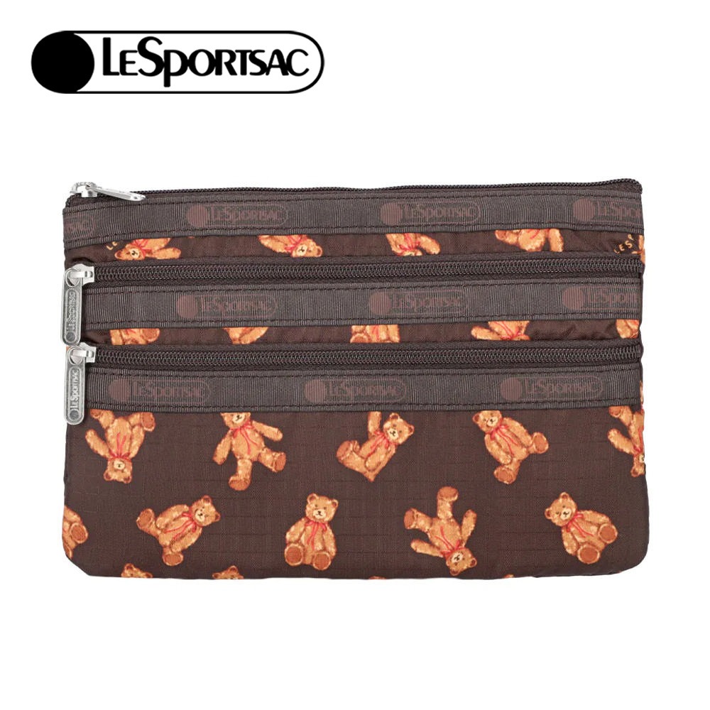LeSportsac 2025冬季新品 3-Zip Cosmetic 三層拉鍊化妝包(7158)-規格圖6