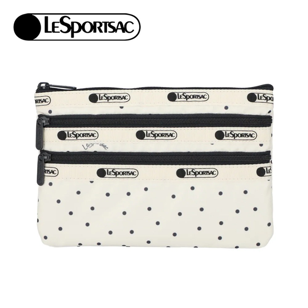 LeSportsac 2025冬季新品 3-Zip Cosmetic 三層拉鍊化妝包(7158)-規格圖6