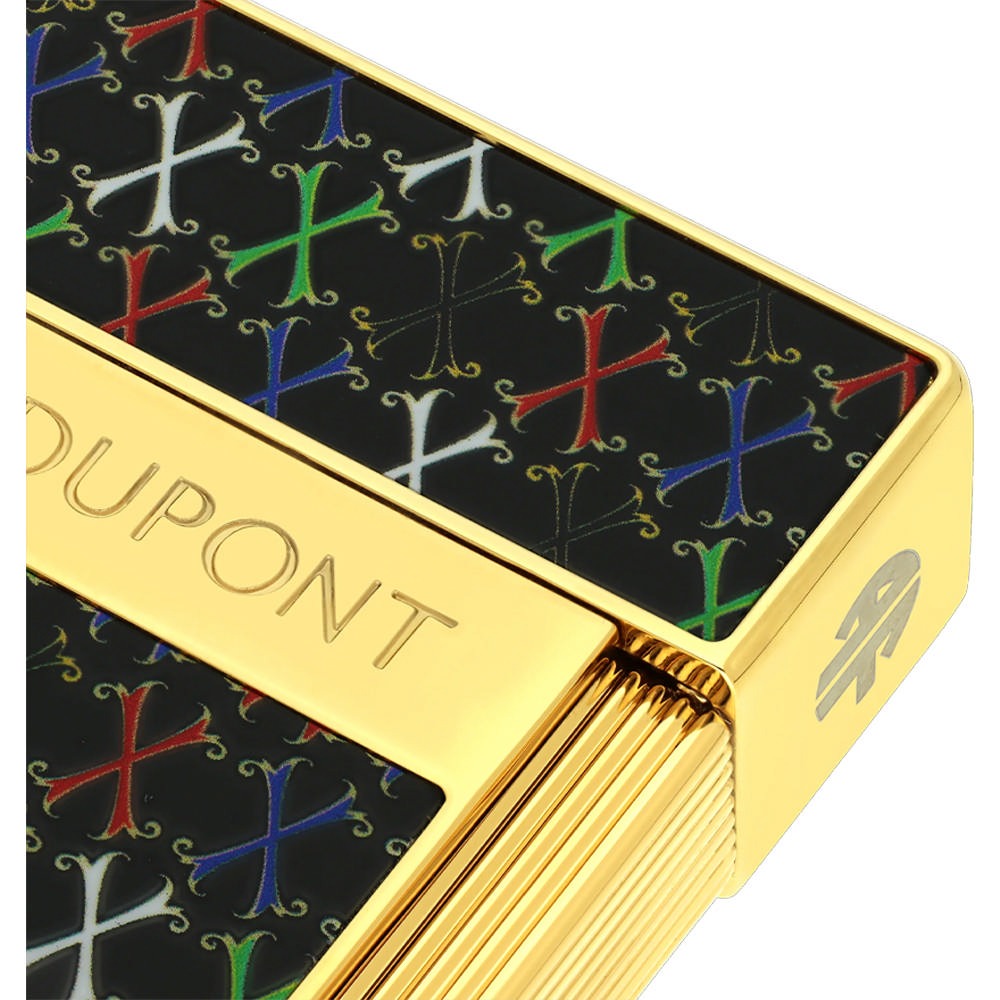 S.T.Dupont 都彭 fuente系列 biggy 打火機 黑/金 25060-細節圖3