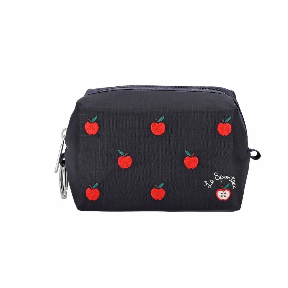 Lesportsac 2026秋季新品 Small Zip Pouch 小型拉鍊收納包(1805) HG78刺繡紅蘋果-細節圖2