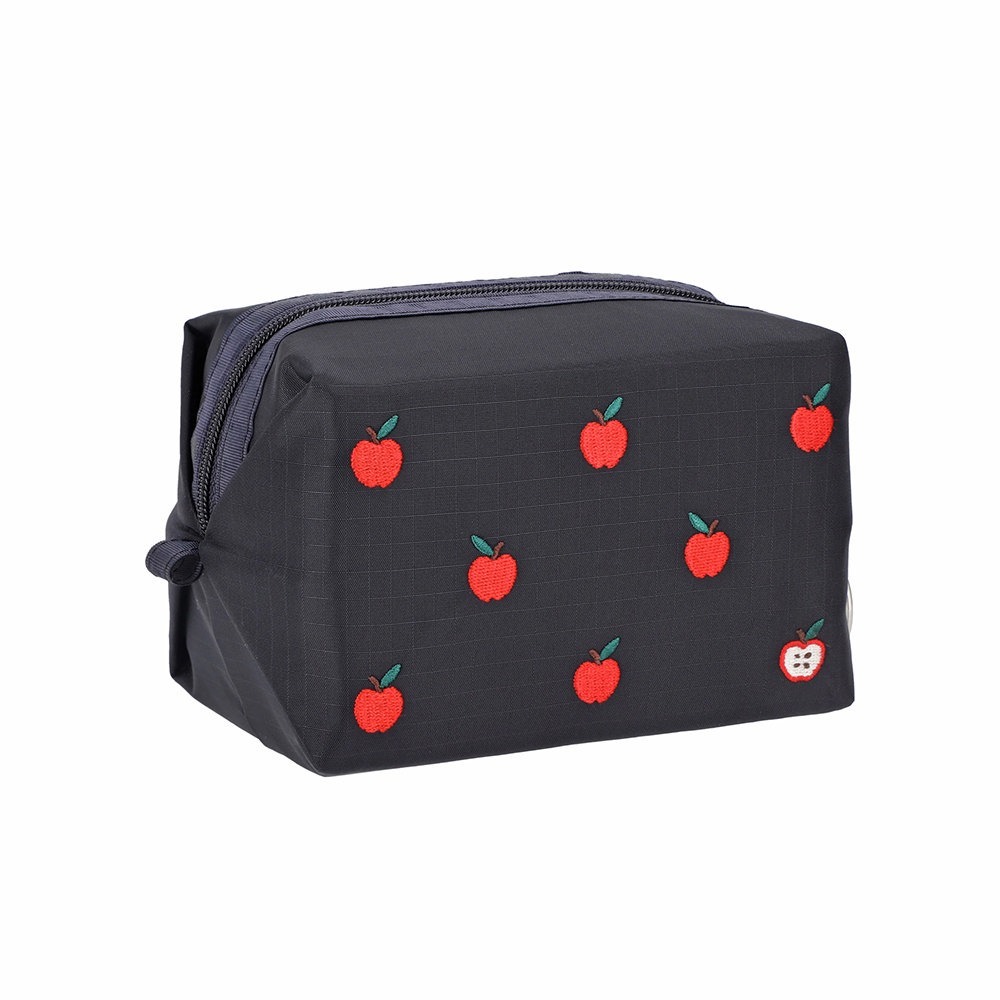 Lesportsac 2026秋季新品 Small Zip Pouch 小型拉鍊收納包(1805) HG78刺繡紅蘋果-細節圖3