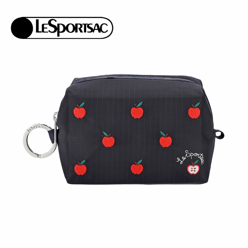 Lesportsac 2026秋季新品 Small Zip Pouch 小型拉鍊收納包(1805) HG78刺繡紅蘋果-規格圖5