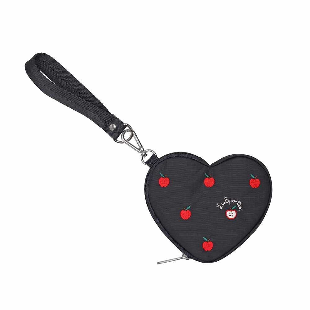 Lesportsac 2026秋季新品 Heart Wristlet 愛心造型零錢包(3006) HG78刺繡紅蘋果-細節圖2
