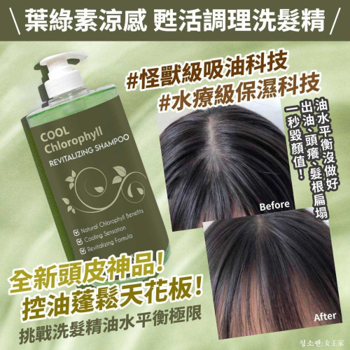 M317-女王家 葉綠素涼感 甦活調理洗髮精 1000ml(罐) 0605