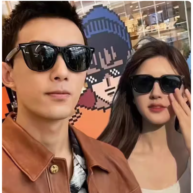 趙露思同款墨鏡女士2024新款防紫外線夏潮小臉高級感男太陽鏡眼鏡-細節圖2