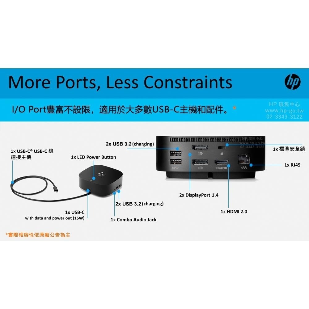 【HP展售中心】HP USB-C G5 Essential Dock【72C71AA】擴充基座【現貨】-細節圖4