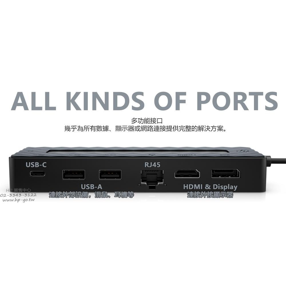 【HP展售中心】HP Universal USB-C Multiport Hub【50H55AA】-細節圖5