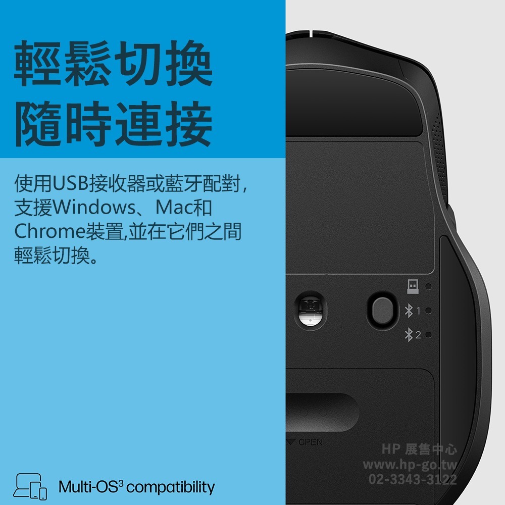 【HP展售中心】HP 685 Comfort Dual-Mode Mouse【8T6M0UT】雙模滑鼠【現貨】-細節圖3