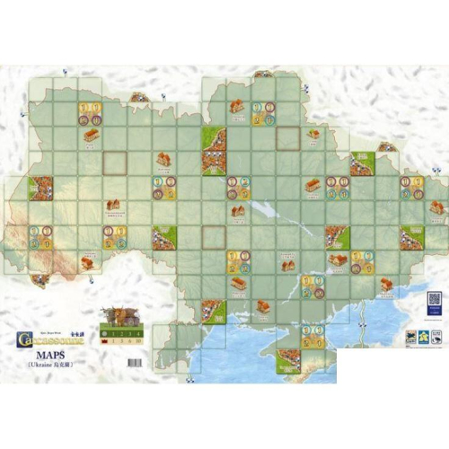 卡卡頌地圖擴充 烏克蘭 繁體中文版 高雄龐奇桌遊