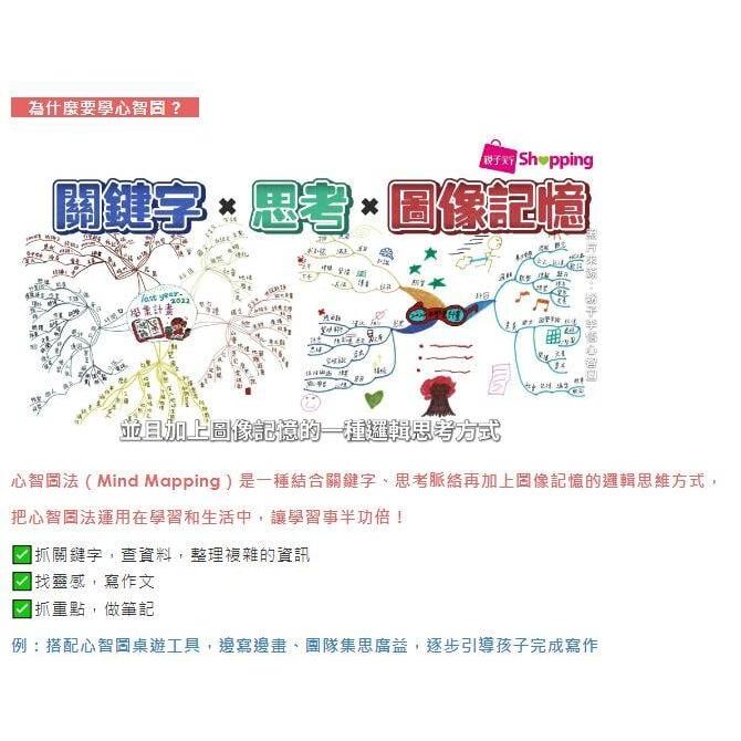 圖發騎想 心智圖學習工具 Mind Map 贈練習筆記本 繁體中文版 高雄龐奇桌遊-細節圖4