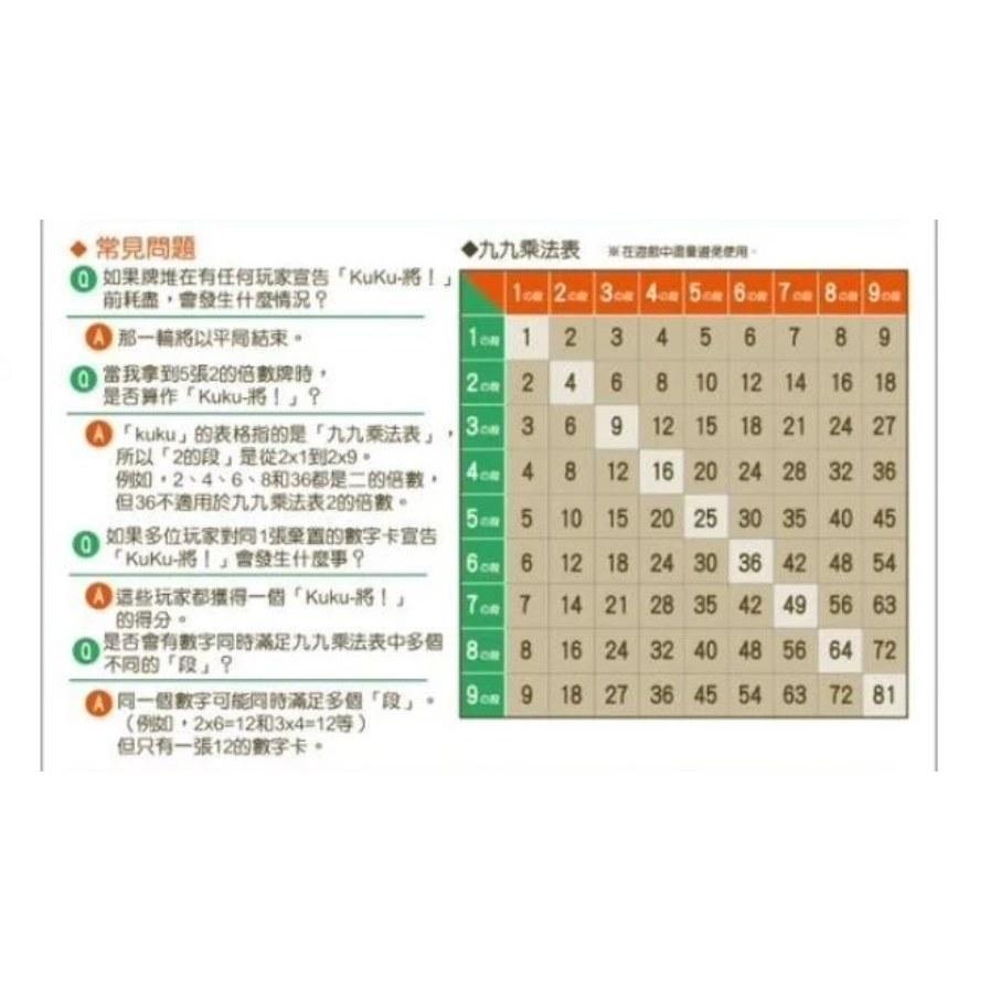 九九將 附繁體中文說明書 高雄龐奇桌遊-細節圖4