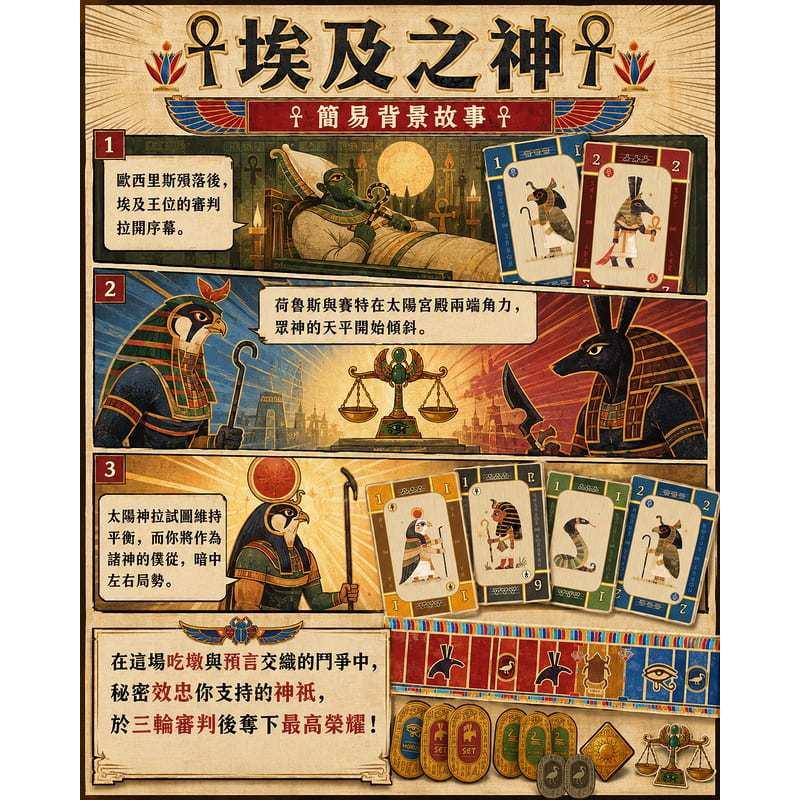 埃及之神 Gods of Egypt 繁體中文版 高雄龐奇桌遊-細節圖2