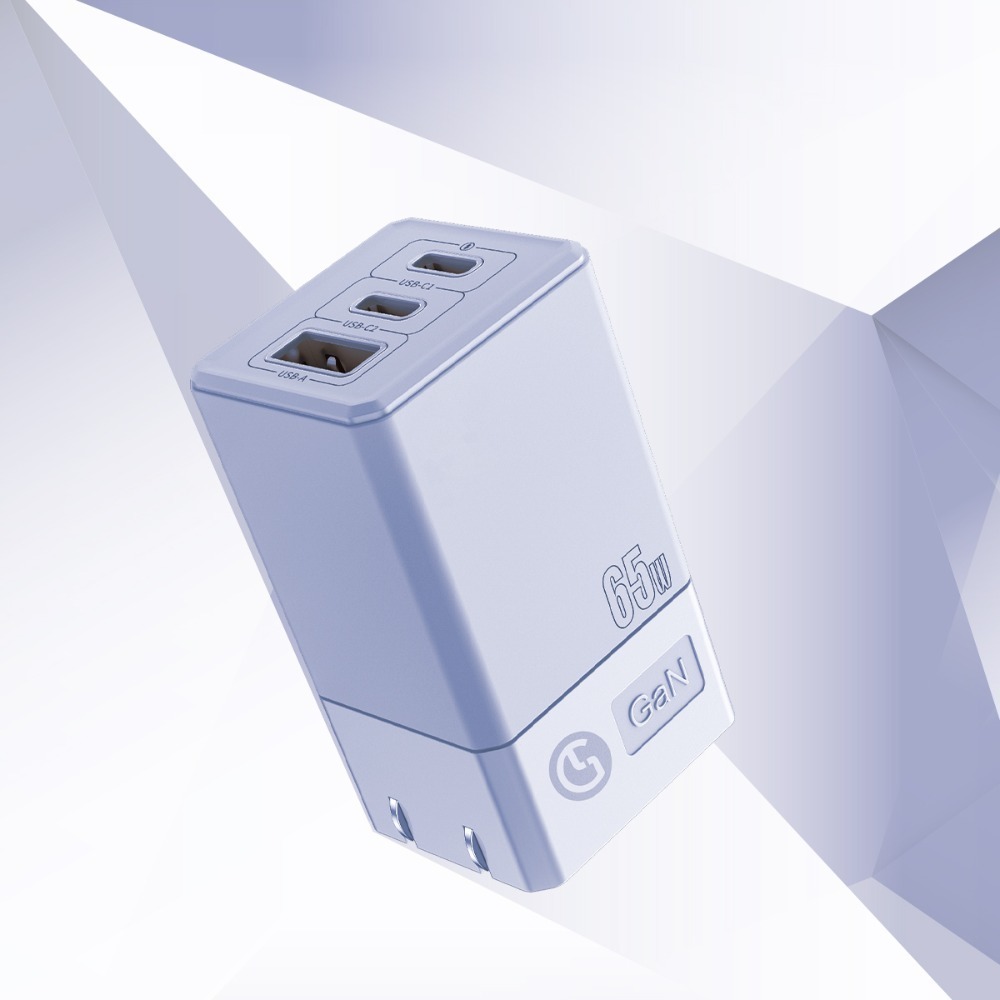 ( 現貨 ) 編哥Gelovery 65W 氮化鎵GaN 3孔快充充電頭  粉紅  白 水藍-規格圖4
