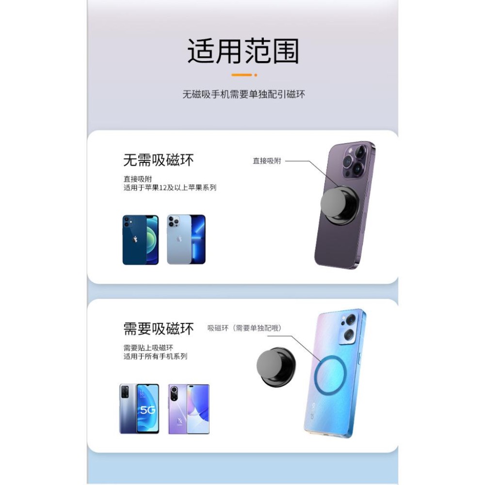 Magsafe磁吸氣氣囊支架懶人追劇支架透明可拆卸氣墊手機支架強磁-細節圖5