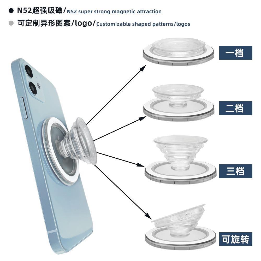 Magsafe磁吸氣氣囊支架懶人追劇支架透明可拆卸氣墊手機支架強磁-細節圖6